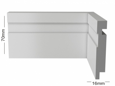 RP/BR 107 - Rodapé Branco com Friso.         